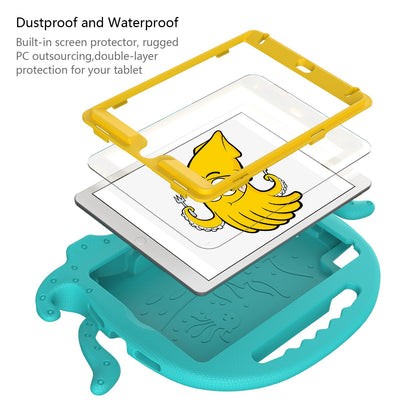 For iPad Mini/Mini 2/mini 3/mini 4/mini (2019) 7.9 inch EVA Tablet Case Cute Cartoon Octopus Protective Cover Pen Slot Design Anti-drop Case with Handle and Shoulder Strap
