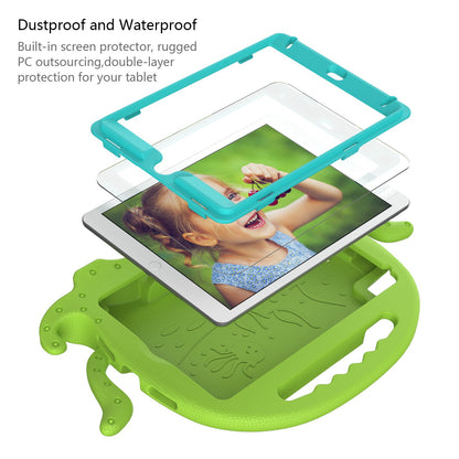 For iPad Mini/Mini 2/mini 3/mini 4/mini (2019) 7.9 inch EVA Tablet Case Cute Cartoon Octopus Protective Cover Pen Slot Design Anti-drop Case with Handle and Shoulder Strap