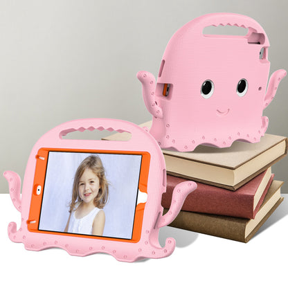 For iPad Mini/Mini 2/mini 3/mini 4/mini (2019) 7.9 inch EVA Tablet Case Cute Cartoon Octopus Protective Cover Pen Slot Design Anti-drop Case with Handle and Shoulder Strap