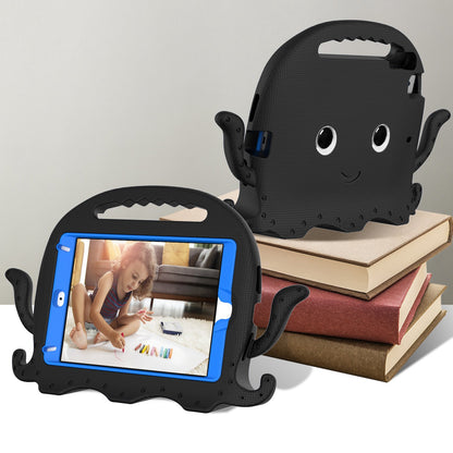 For iPad Mini/Mini 2/mini 3/mini 4/mini (2019) 7.9 inch EVA Tablet Case Cute Cartoon Octopus Protective Cover Pen Slot Design Anti-drop Case with Handle and Shoulder Strap