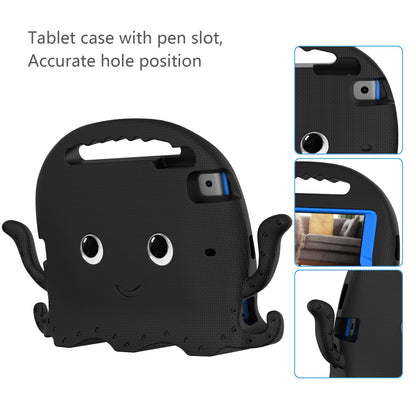 For iPad Mini/Mini 2/mini 3/mini 4/mini (2019) 7.9 inch EVA Tablet Case Cute Cartoon Octopus Protective Cover Pen Slot Design Anti-drop Case with Handle and Shoulder Strap
