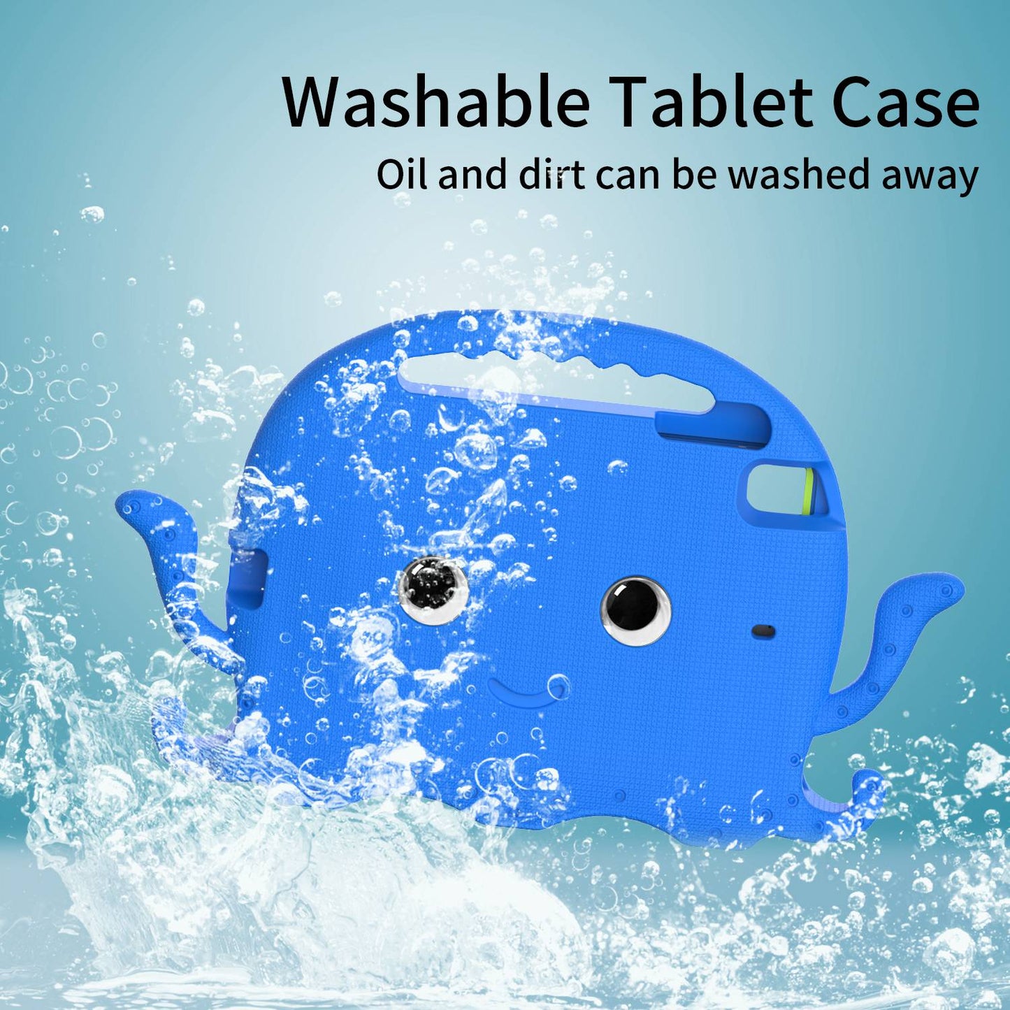 For iPad Mini/Mini 2/mini 3/mini 4/mini (2019) 7.9 inch EVA Tablet Case Cute Cartoon Octopus Protective Cover Pen Slot Design Anti-drop Case with Handle and Shoulder Strap