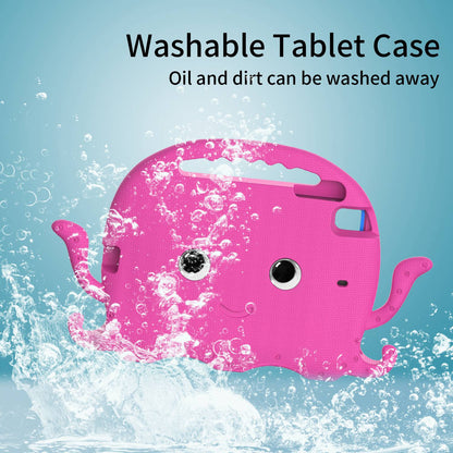 For iPad Mini/Mini 2/mini 3/mini 4/mini (2019) 7.9 inch EVA Tablet Case Cute Cartoon Octopus Protective Cover Pen Slot Design Anti-drop Case with Handle and Shoulder Strap