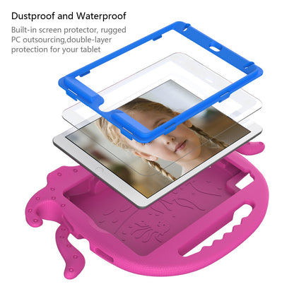 For iPad Mini/Mini 2/mini 3/mini 4/mini (2019) 7.9 inch EVA Tablet Case Cute Cartoon Octopus Protective Cover Pen Slot Design Anti-drop Case with Handle and Shoulder Strap