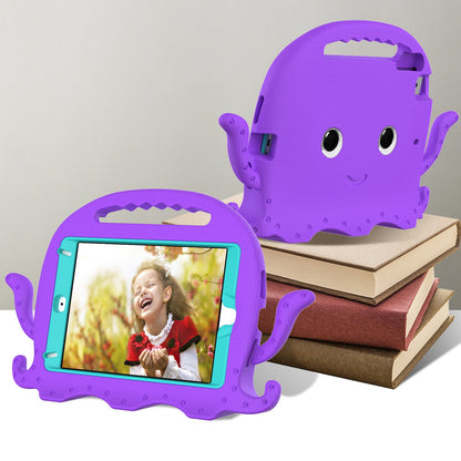 For iPad Mini/Mini 2/mini 3/mini 4/mini (2019) 7.9 inch EVA Tablet Case Cute Cartoon Octopus Protective Cover Pen Slot Design Anti-drop Case with Handle and Shoulder Strap