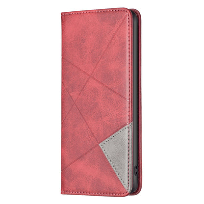 For Xiaomi 12 Lite BF Imprinting Pattern Series-1 Geometric Imprinted Magnetic Auto-absorbed PU Leather Cover Card Holder Stand Inner TPU Case