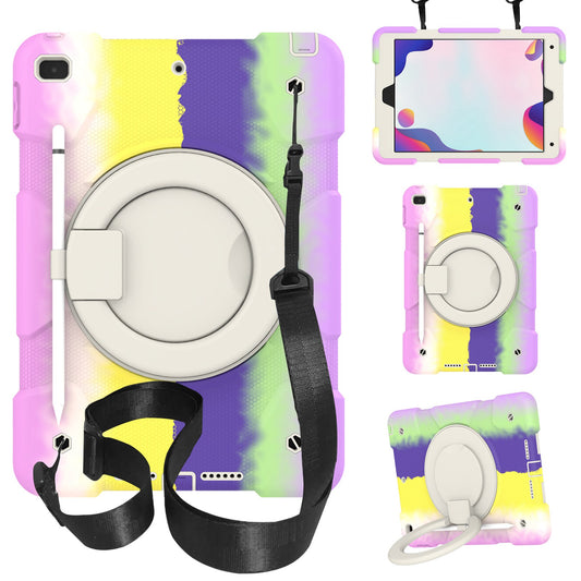 For iPad 10.2 (2021)/(2019)/(2020) Shockproof Case Anti-fall Colorful Tablet Cover Scratch Resistant Portable Protective Case with Kickstand/Pencil Holder