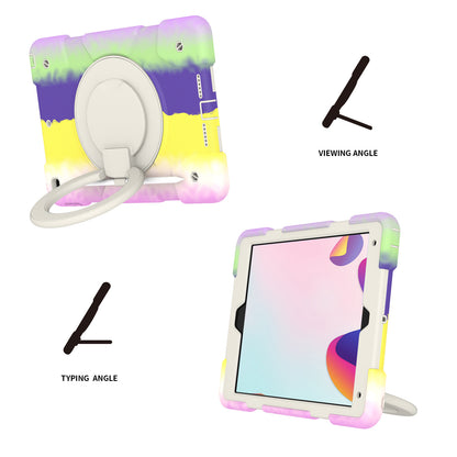 For iPad 10.2 (2021)/(2019)/(2020) Shockproof Case Anti-fall Colorful Tablet Cover Scratch Resistant Portable Protective Case with Kickstand/Pencil Holder