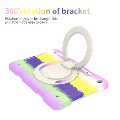 For iPad 10.2 (2021)/(2019)/(2020) Shockproof Case Anti-fall Colorful Tablet Cover Scratch Resistant Portable Protective Case with Kickstand/Pencil Holder
