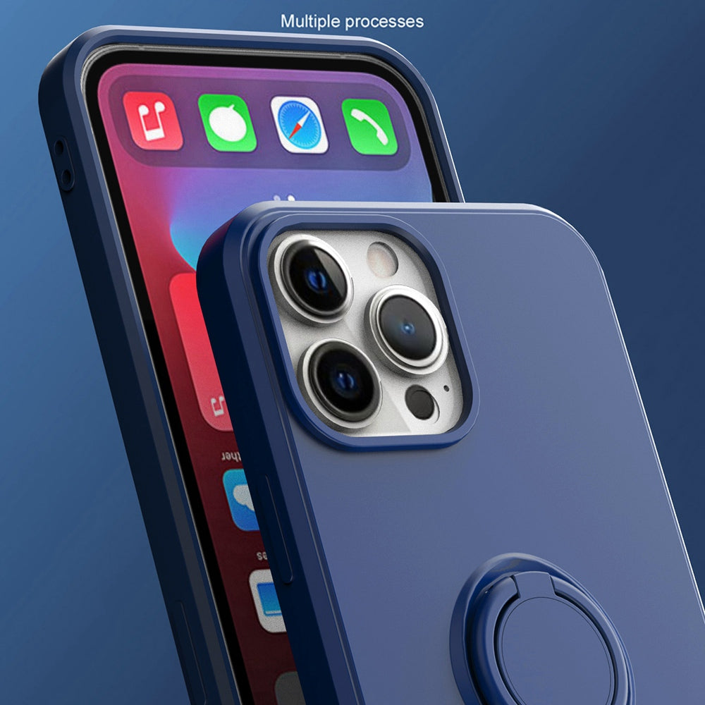 Ring Kickstand TPU Case for iPhone 13 Pro 6.1 inch, Drop-proof Rubberized Phone Protective Cover