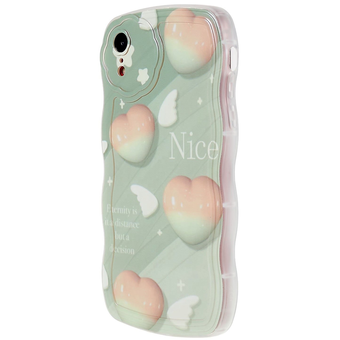 For iPhone XR 6.1 inch Soft TPU Wave-shaped Pattern Printed Protector Scratch-resistant Precise Cutouts Phone Case