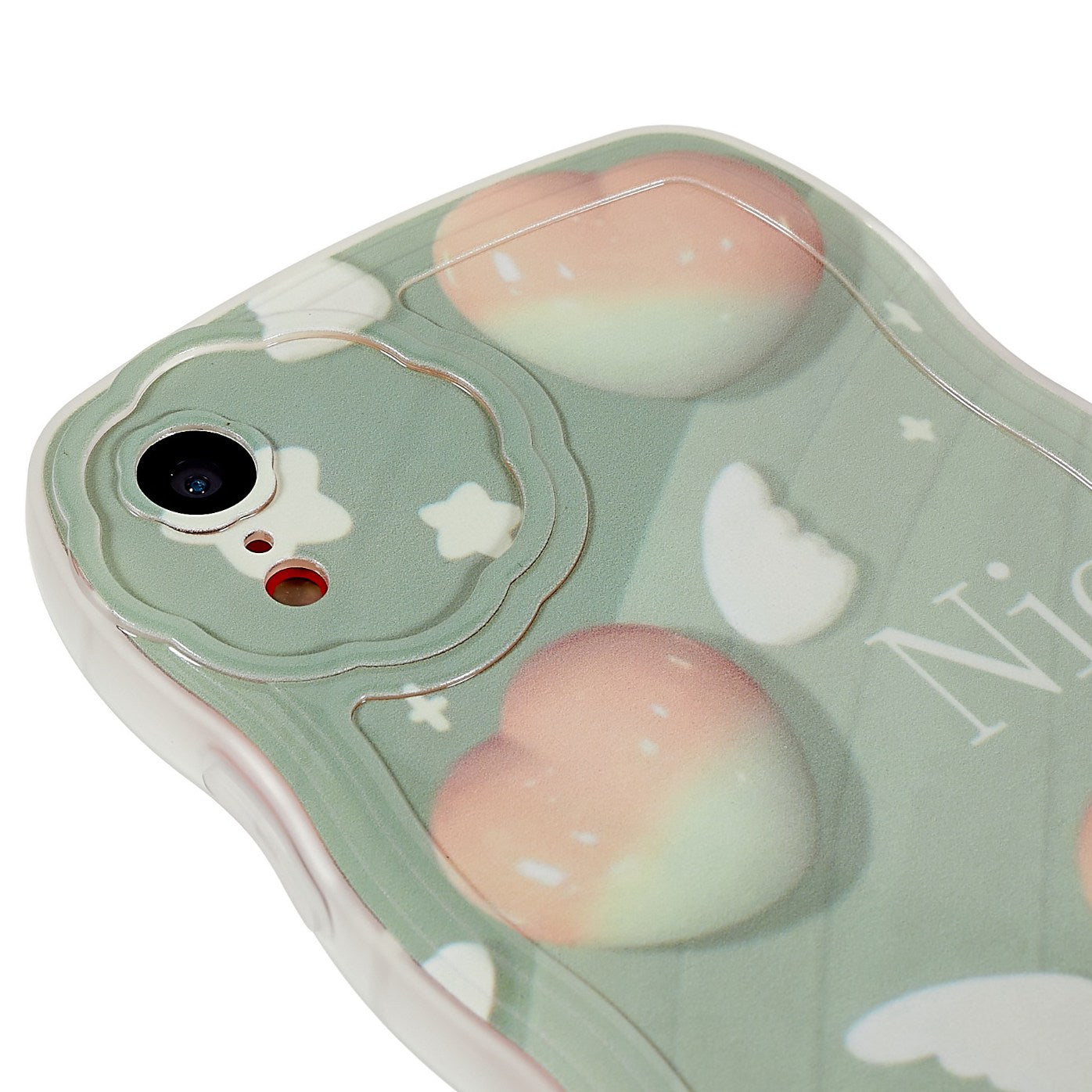 For iPhone XR 6.1 inch Soft TPU Wave-shaped Pattern Printed Protector Scratch-resistant Precise Cutouts Phone Case