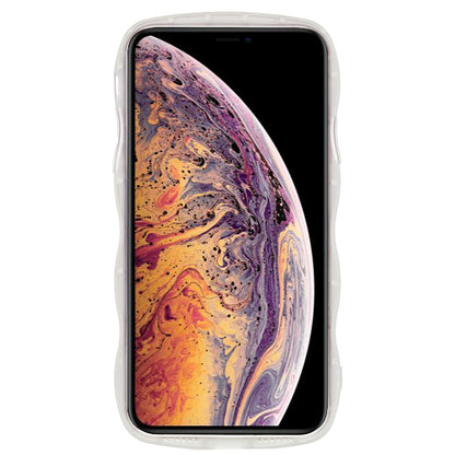 For iPhone XR 6.1 inch Soft TPU Wave-shaped Pattern Printed Protector Scratch-resistant Precise Cutouts Phone Case