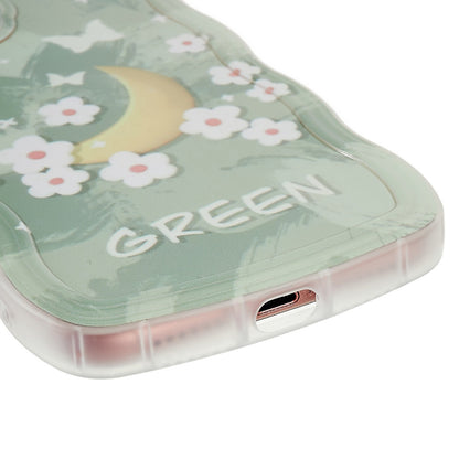 For iPhone XR 6.1 inch Soft TPU Wave-shaped Pattern Printed Protector Scratch-resistant Precise Cutouts Phone Case