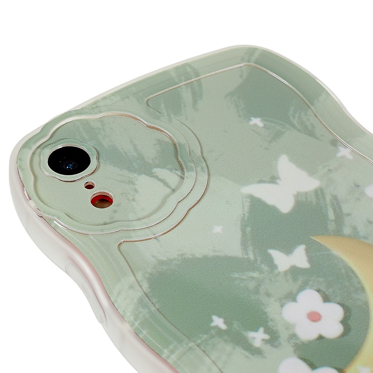 For iPhone XR 6.1 inch Soft TPU Wave-shaped Pattern Printed Protector Scratch-resistant Precise Cutouts Phone Case