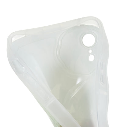 For iPhone XR 6.1 inch Soft TPU Wave-shaped Pattern Printed Protector Scratch-resistant Precise Cutouts Phone Case