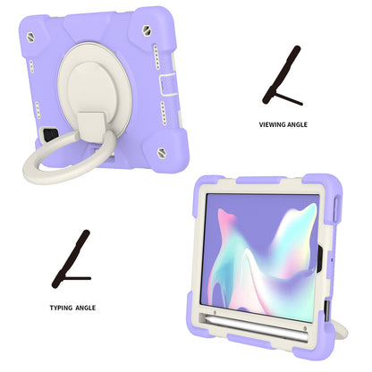 For iPad mini (2021) Case Hard PC + Soft Silicone Shockproof Kickstand Cover with Pencil Holder and Shoulder Strap