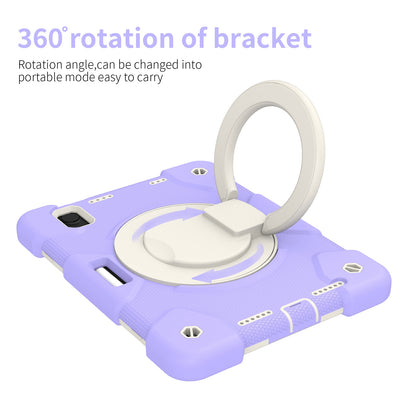 For iPad mini (2021) Case Hard PC + Soft Silicone Shockproof Kickstand Cover with Pencil Holder and Shoulder Strap