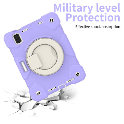 For iPad mini (2021) Case Hard PC + Soft Silicone Shockproof Kickstand Cover with Pencil Holder and Shoulder Strap