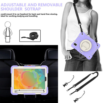 For iPad mini (2021) Case Hard PC + Soft Silicone Shockproof Kickstand Cover with Pencil Holder and Shoulder Strap