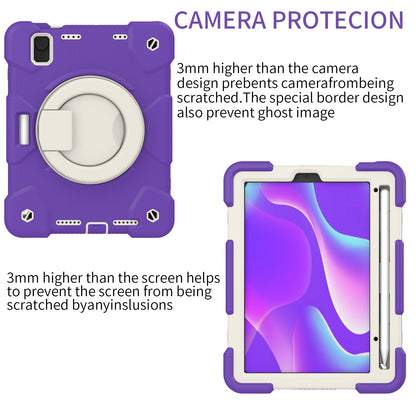 For iPad mini (2021) Case Hard PC + Soft Silicone Shockproof Kickstand Cover with Pencil Holder and Shoulder Strap