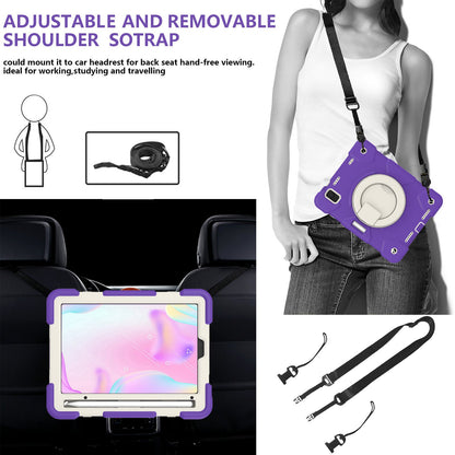 For iPad mini (2021) Case Hard PC + Soft Silicone Shockproof Kickstand Cover with Pencil Holder and Shoulder Strap