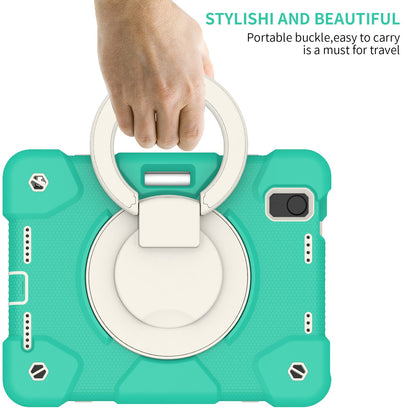 For iPad mini (2021) Case Hard PC + Soft Silicone Shockproof Kickstand Cover with Pencil Holder and Shoulder Strap