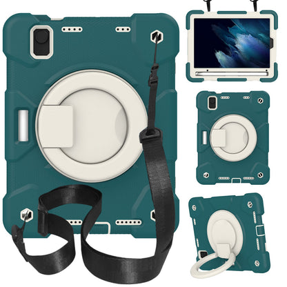 For iPad mini (2021) Case Hard PC + Soft Silicone Shockproof Kickstand Cover with Pencil Holder and Shoulder Strap