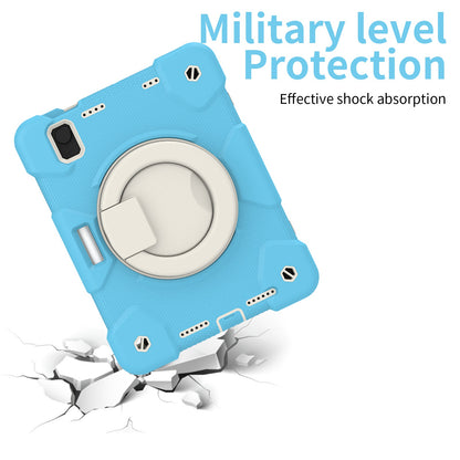 For iPad mini (2021) Case Hard PC + Soft Silicone Shockproof Kickstand Cover with Pencil Holder and Shoulder Strap