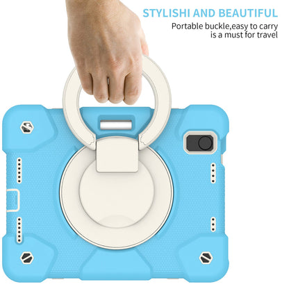 For iPad mini (2021) Case Hard PC + Soft Silicone Shockproof Kickstand Cover with Pencil Holder and Shoulder Strap