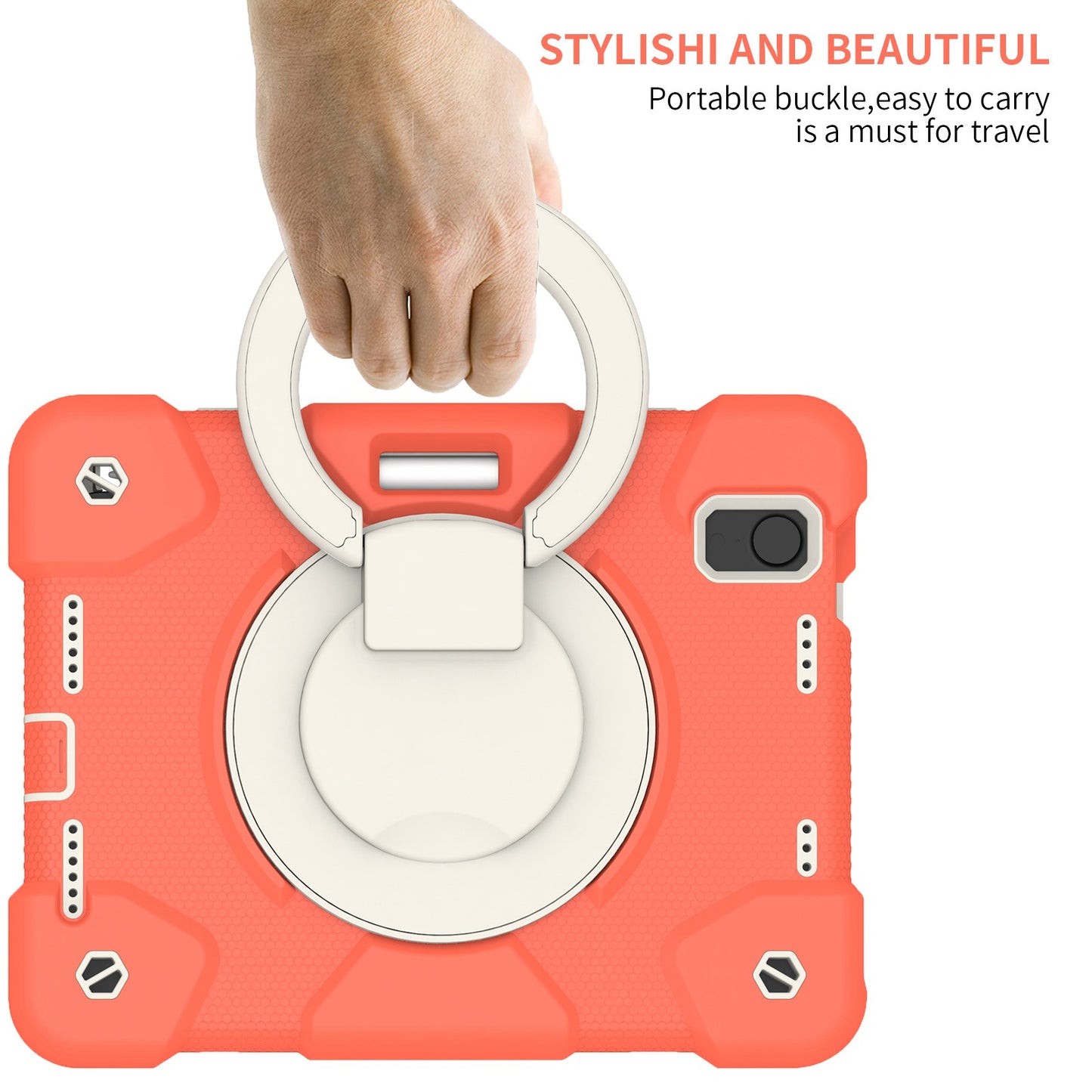 For iPad mini (2021) Case Hard PC + Soft Silicone Shockproof Kickstand Cover with Pencil Holder and Shoulder Strap