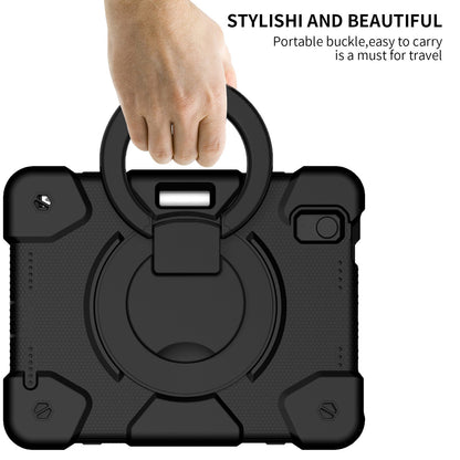 For iPad mini (2021) Case Hard PC + Soft Silicone Shockproof Kickstand Cover with Pencil Holder and Shoulder Strap