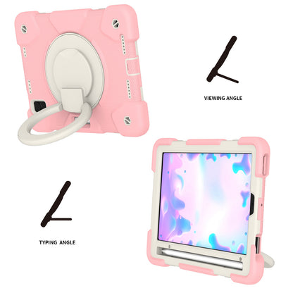 For iPad mini (2021) Case Hard PC + Soft Silicone Shockproof Kickstand Cover with Pencil Holder and Shoulder Strap
