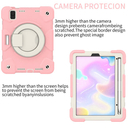 For iPad mini (2021) Case Hard PC + Soft Silicone Shockproof Kickstand Cover with Pencil Holder and Shoulder Strap