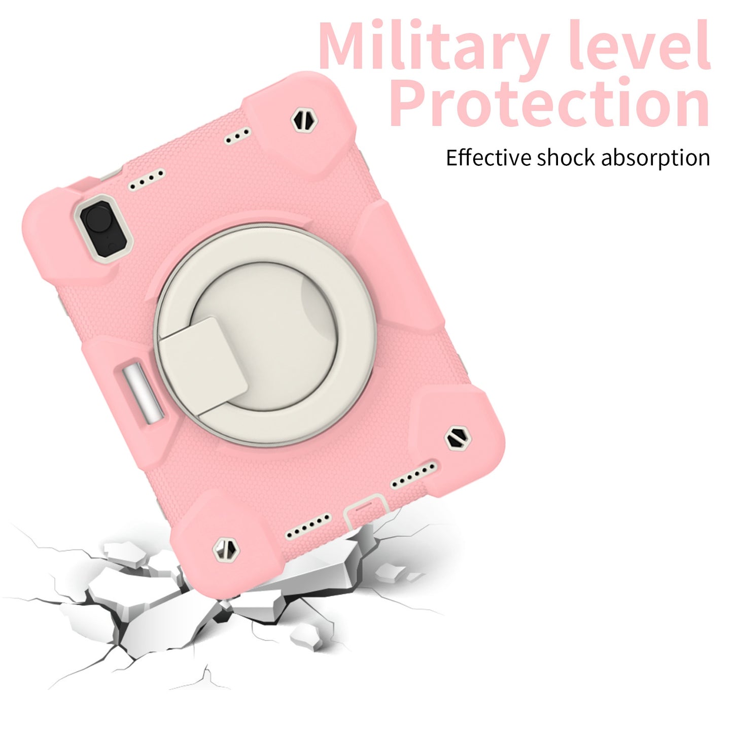 For iPad mini (2021) Case Hard PC + Soft Silicone Shockproof Kickstand Cover with Pencil Holder and Shoulder Strap