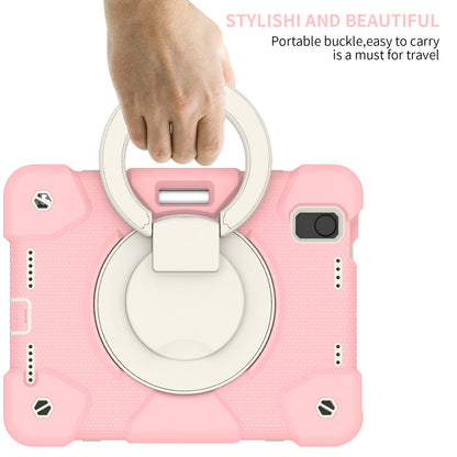 For iPad mini (2021) Case Hard PC + Soft Silicone Shockproof Kickstand Cover with Pencil Holder and Shoulder Strap