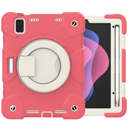 For iPad mini (2021) Case Hard PC + Soft Silicone Shockproof Kickstand Cover with Pencil Holder and Shoulder Strap