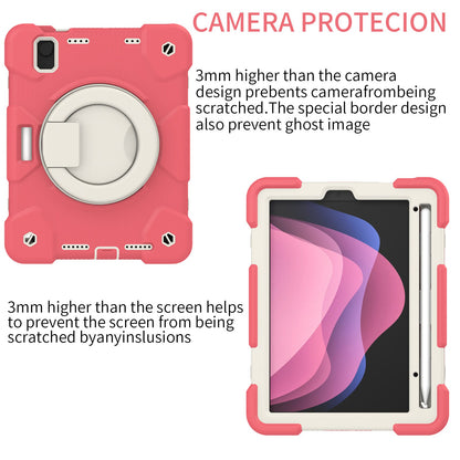 For iPad mini (2021) Case Hard PC + Soft Silicone Shockproof Kickstand Cover with Pencil Holder and Shoulder Strap