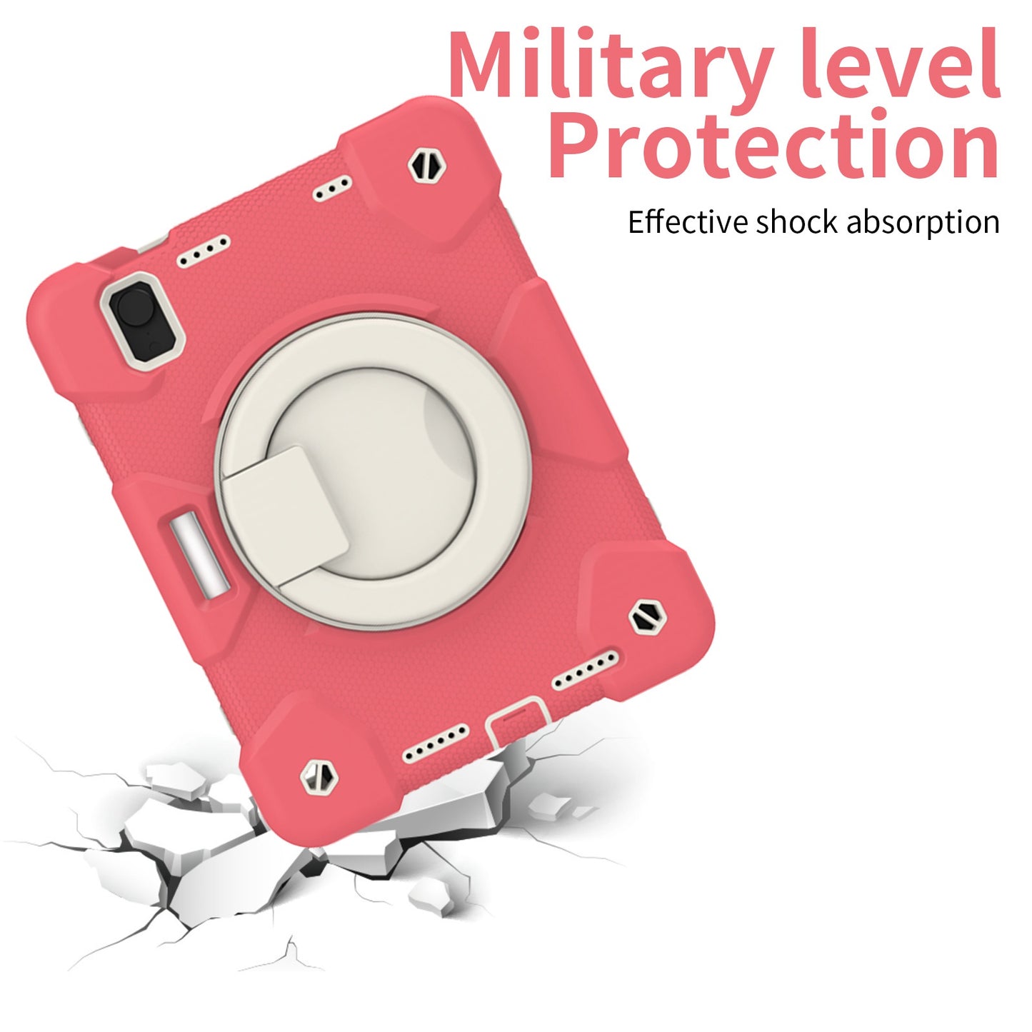For iPad mini (2021) Case Hard PC + Soft Silicone Shockproof Kickstand Cover with Pencil Holder and Shoulder Strap