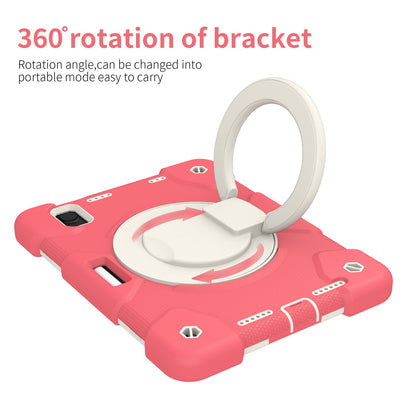 For iPad mini (2021) Case Hard PC + Soft Silicone Shockproof Kickstand Cover with Pencil Holder and Shoulder Strap