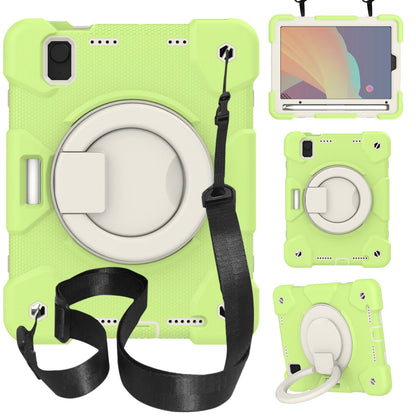 For iPad mini (2021) Case Hard PC + Soft Silicone Shockproof Kickstand Cover with Pencil Holder and Shoulder Strap