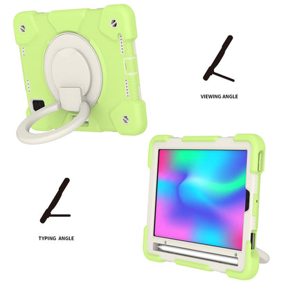For iPad mini (2021) Case Hard PC + Soft Silicone Shockproof Kickstand Cover with Pencil Holder and Shoulder Strap