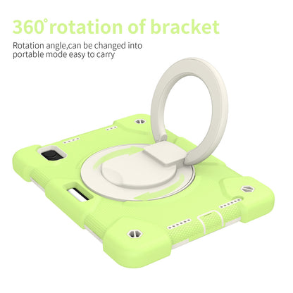 For iPad mini (2021) Case Hard PC + Soft Silicone Shockproof Kickstand Cover with Pencil Holder and Shoulder Strap