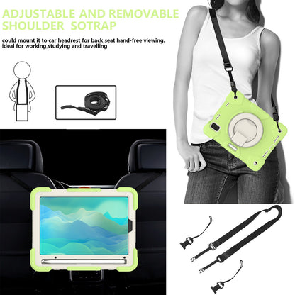 For iPad mini (2021) Case Hard PC + Soft Silicone Shockproof Kickstand Cover with Pencil Holder and Shoulder Strap