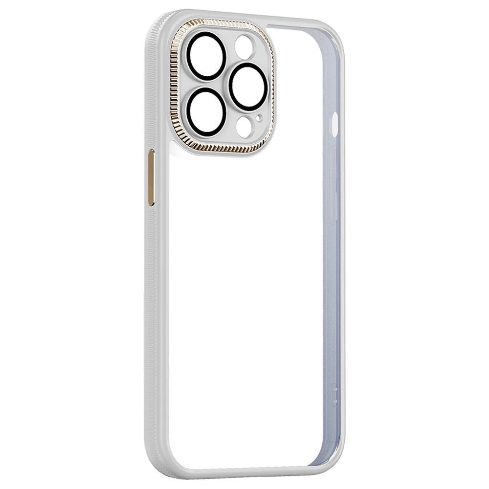 For iPhone 13 Pro 6.1 inch TPU Bumper Acrylic Back Clear Case Anti-slip Grip Camera Protection Cover