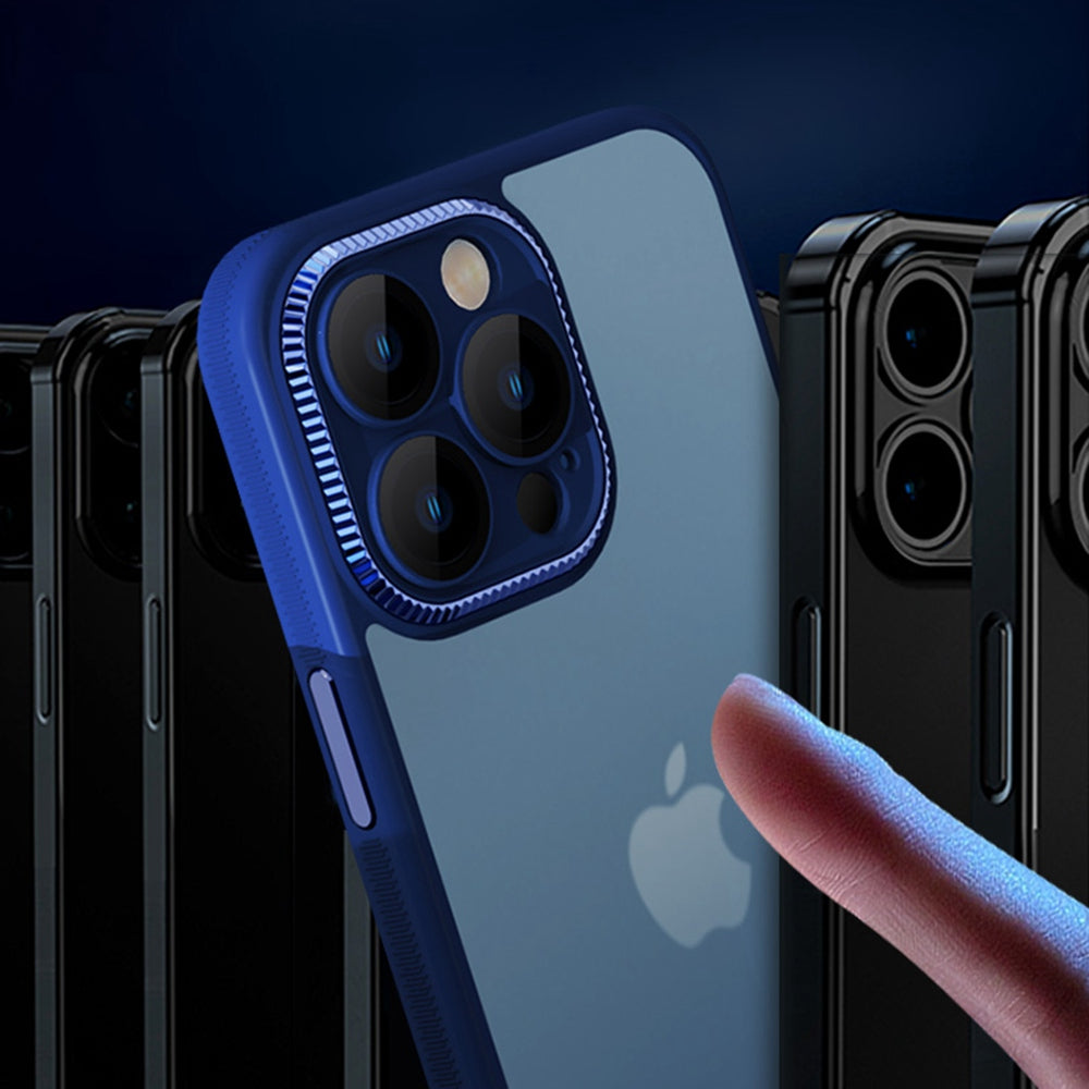 For iPhone 13 Pro 6.1 inch TPU Bumper Acrylic Back Clear Case Anti-slip Grip Camera Protection Cover