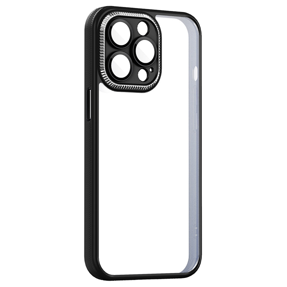 For iPhone 13 Pro 6.1 inch TPU Bumper Acrylic Back Clear Case Anti-slip Grip Camera Protection Cover