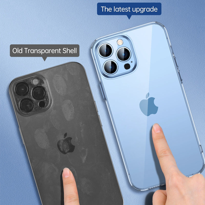 SULADA Crystal Steel Series for iPhone 13 Pro 6.1 inch TPU + Tempered Glass Hybrid Phone Case Electroplating Airbag Anti-fall Protection Cover
