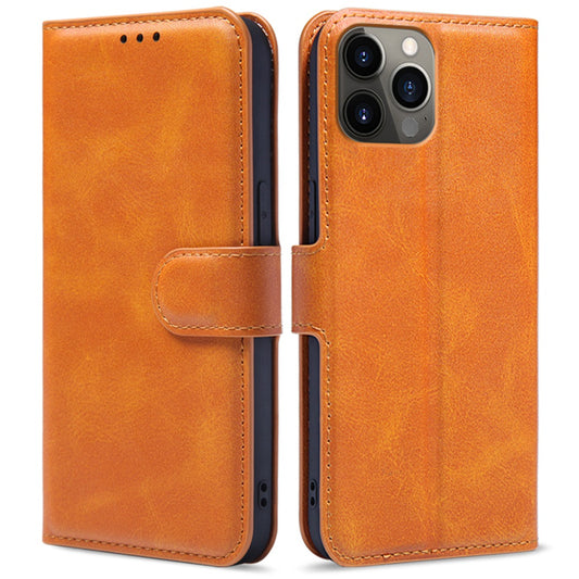 For iPhone 13 Pro 6.1 inch Anti-fall PU Leather Phone Case Book Style Magnetic Clasp Stand Wallet Cover
