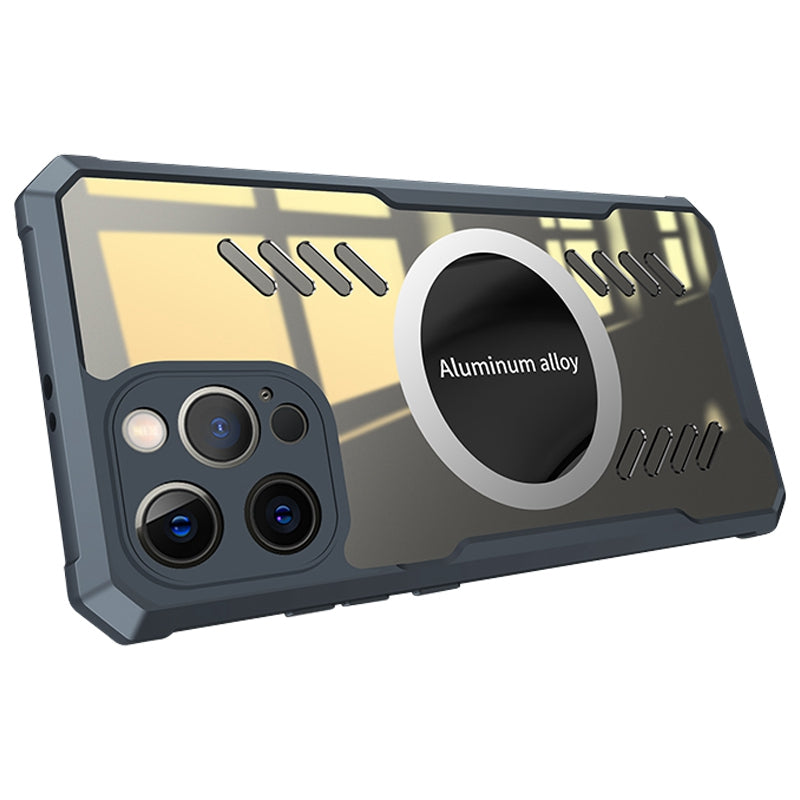 For iPhone 13 Pro 6.1 inch Drop-proof Heat Dissipation Phone Case Magnetic Gaming Back Cover Protective Shell